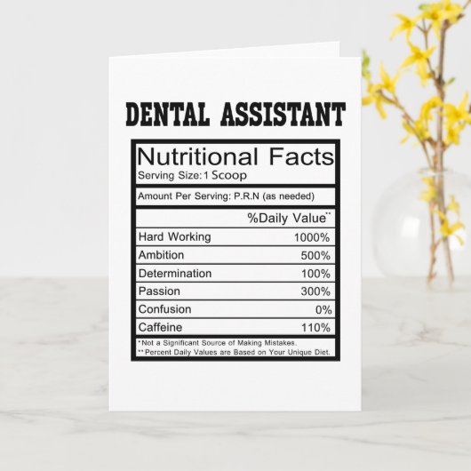 Zahnassistent Karte (Gelbe Blume)