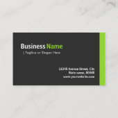 Zahnassistent - Modernes Minimalistisches Grün Visitenkarte (Rückseite)