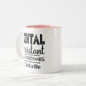 Zahnassistent Personalisiert Zweifarbige Tasse (Vorderseite Links)