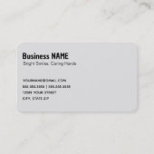 Zahnassistent Visitenkarte (Rückseite)