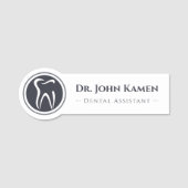 Zahnassistent | Zähne-Logo Namensschild (Vorderseite)