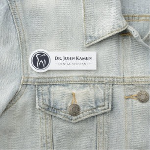 Zahnassistent Zähne-Logo Namensschild