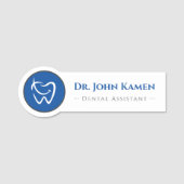 Zahnassistent | Zähne-Logo Namensschild (Vorderseite)