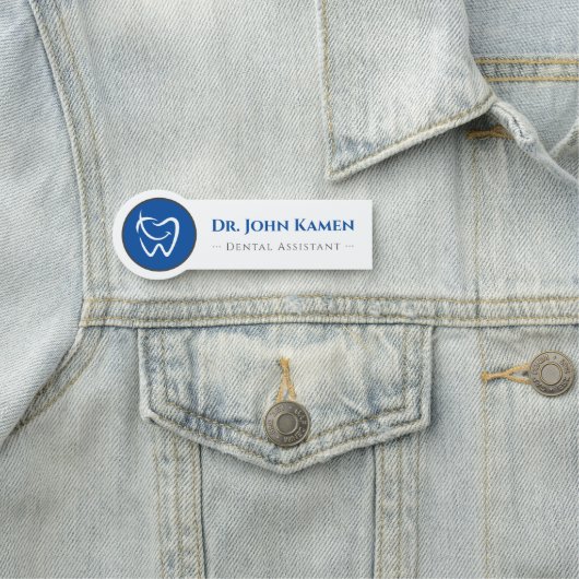 Zahnassistent | Zähne-Logo Namensschild (Beispiel)