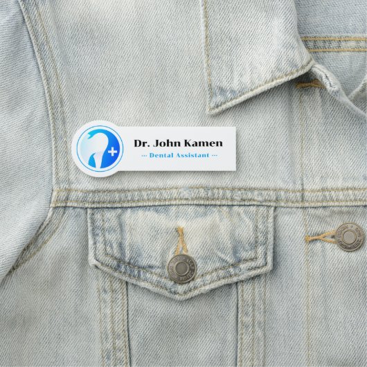 Zahnassistent | Zähne-Logo Namensschild (Beispiel)