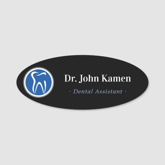 Zahnassistent | Zähne-Logo Namensschild (Vorderseite)