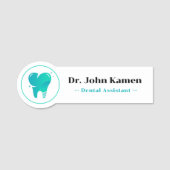Zahnassistent | Zähne-Logo Namensschild (Vorderseite)