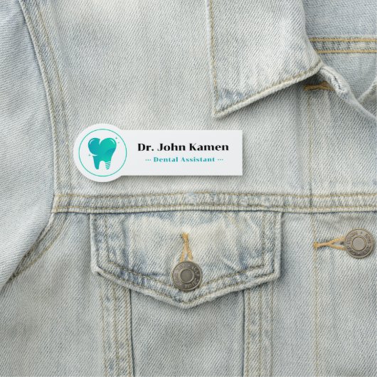 Zahnassistent | Zähne-Logo Namensschild (Beispiel)