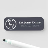 Zahnassistent | Zähne-Logo Namensschild (Beispiel)
