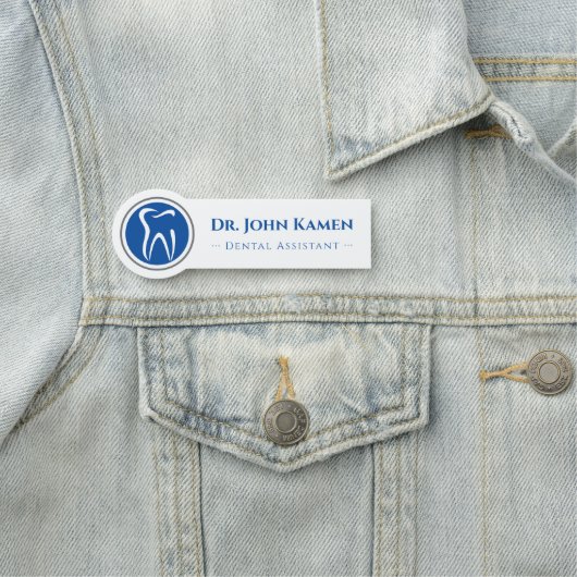 Zahnassistent | Zähne-Logo Namensschild (Beispiel)