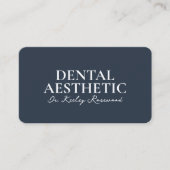 Zahnästhetische Kohle Blaue Kosmetikzahnärztin Visitenkarte (Vorderseite)