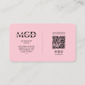 Zahnästhetische Pastel Pink Kosmetikzahnärztin Visitenkarte (Rückseite)