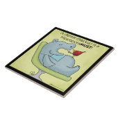 Zahnaufkasse Hippopotamus Fliese (Seite)