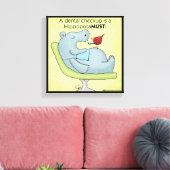 Zahnaufkasse Hippopotamus Leinwanddruck (Insitu (Wohnzimmer))