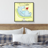 Zahnaufkasse Hippopotamus Leinwanddruck (Insitu (Schlafzimmer))