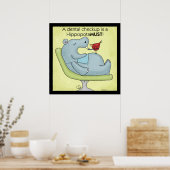 Zahnaufkasse Hippopotamus Poster (Küche)