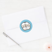 Zahnaufkleber [blau] runder aufkleber (Umschlag)