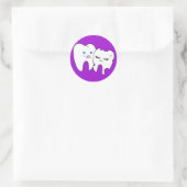 Zahnaufkleber Runder Aufkleber (Tasche)