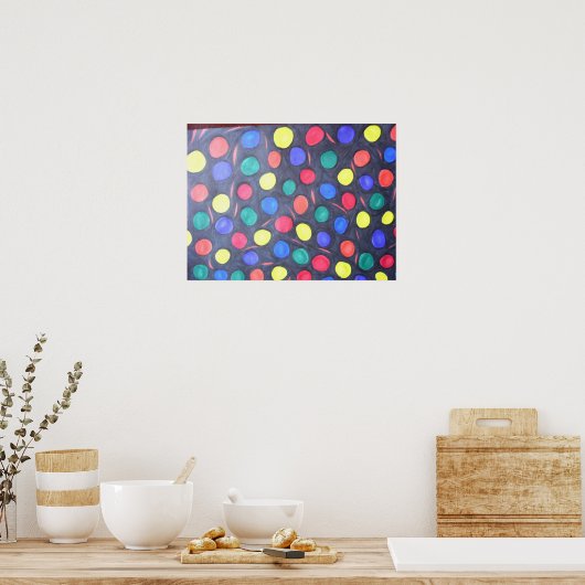 Zahnbälle im Weltraum Poster (Küche)