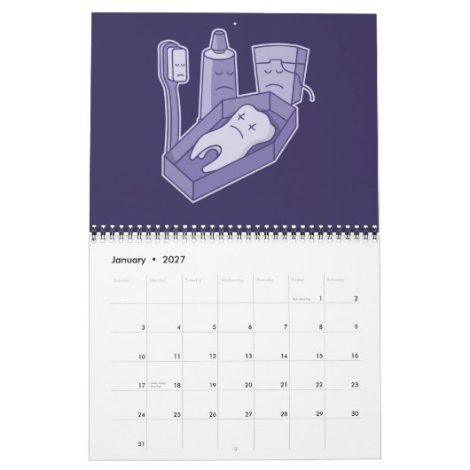 Zahnbegräbnis Kalender (Jan 2027)