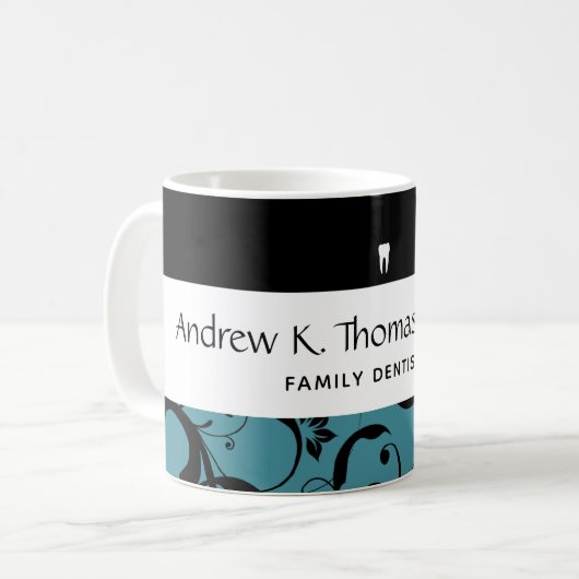 Zahnbüro-Mitarbeiter Pro Damask Kaffeetasse (Vorderseite Links)