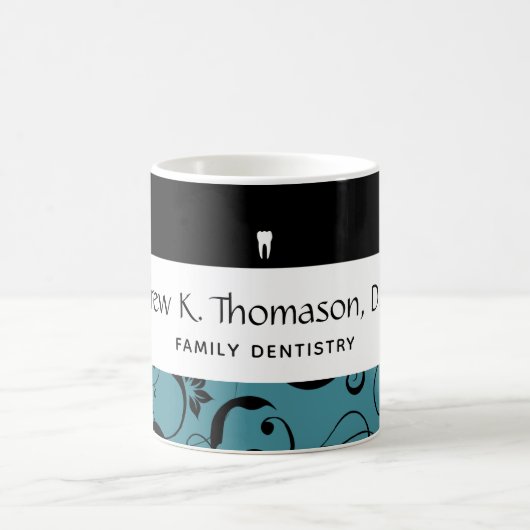 Zahnbüro-Mitarbeiter Pro Damask Kaffeetasse (Mittel)