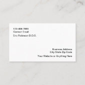 Zahnbüro Moderne, einzigartige Visitenkarten Visitenkarte (Rückseite)