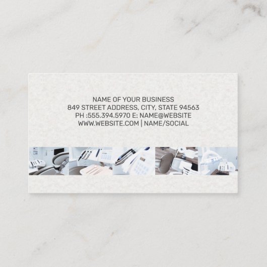 Zahnbüro | Zahnarzt Visitenkarte (Rückseite)