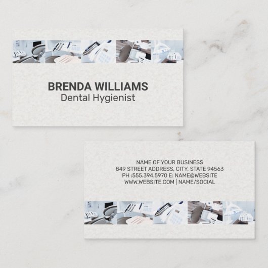 Zahnbüro | Zahnarzt Visitenkarte (Vorne/Hinten)