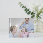 Zahnbürste Postkarte (Stehend Vorderseite)