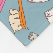 Zahnbürste-u. Zahnpasta-Muster Fleecedecke (Ecke)