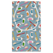 Zahnbürste-u. Zahnpasta-Muster Kleine Geschenktüte (Rückseite)