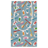 Zahnbürste-u. Zahnpasta-Muster Kleine Geschenktüte (Vorderseite)