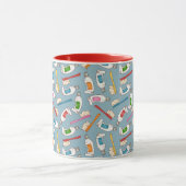 Zahnbürste-u. Zahnpasta-Muster Tasse (Zentrum)