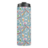 Zahnbürste-u. Zahnpasta-Muster Thermosbecher (Vorderseite)