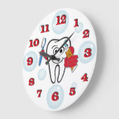 Zahnbürste-Uhr Große Wanduhr (Winkel)
