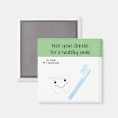 Zahnbürste und Zahnbürste mit zahnlosem Sprichwort Magnet (Vorderseite/Rückseite)