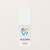 Zahnbürste und Zahnlogo | Dental Visitenkarten (Außenseite Aufgefaltet)