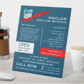 Zahnbürste und Zahnpasta, Zahnmedizin, Zahnarztwer Sockelschild (In Situ)