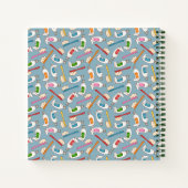 Zahnbürste und Zahnpastenmuster Notizblock (Rückseite)