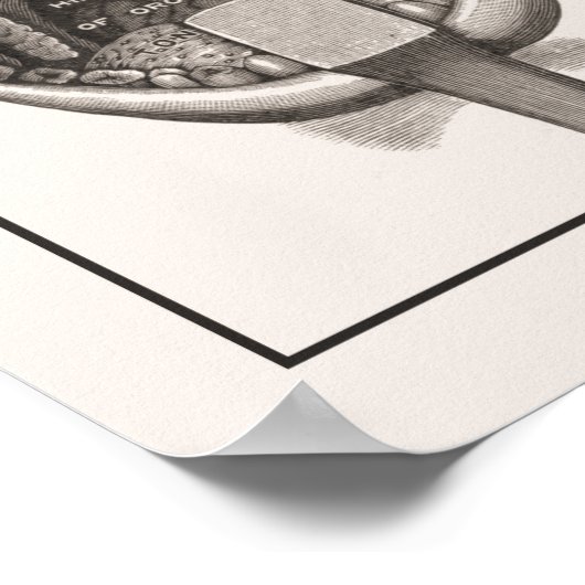 Zahnbürste-Wandplakat Poster (Ecke)