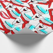 Zahnbürste, Zahnbürste, Zahnbürste Geschenkpapier (Ecke)