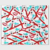 Zahnbürste, Zahnbürste, Zahnbürste Geschenkpapier (Flach)