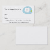 Zahnbürste-zahnmedizinische Verabredungs-Karte Terminkarte (Vorne/Hinten)