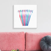 Zahnbürsten Leinwanddruck (Insitu (Wohnzimmer))