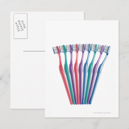 Zahnbürsten Postkarte (Vorne/Hinten)