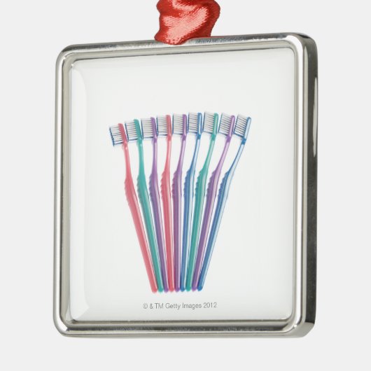 Zahnbürsten Silbernes Ornament (Links)