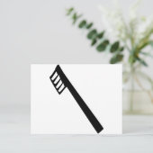 Zahnbürstensymbol Postkarte (Stehend Vorderseite)