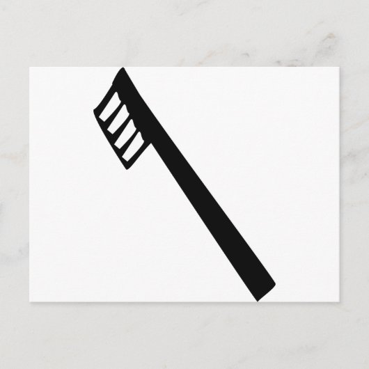 Zahnbürstensymbol Postkarte (Vorderseite)
