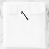 Zahnbürstensymbol Runder Aufkleber (Tasche)
